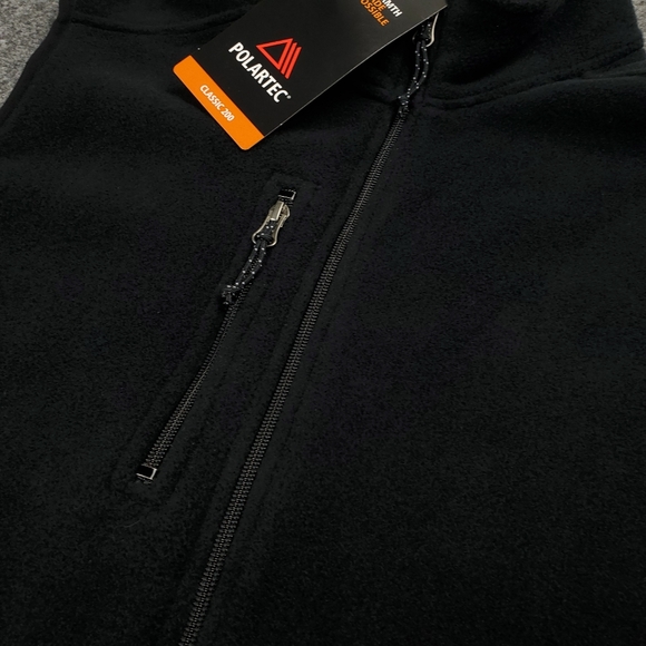 LL Bean Polartec Fleece Vest Jacket Mens Large Black Zip Up Classic 200 NEW - Picture 7 of 9